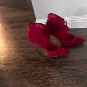 Barely worn red booties